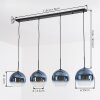 Koyoto Lampadario a sospensione, Lampada a sfera, Lampada a sospensione Blu, Chiaro, 4-Luci