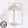 Golam Lampada da tavolo Beige, Sabbia, 1-Luce