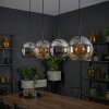 Koyoto Lampadario a sospensione, Lampada a sfera, Lampada a sospensione Ambrato, Cromo, Grigio fumo, 4-Luci