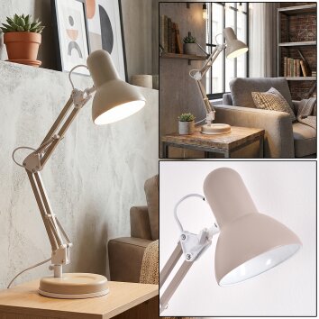 Nurmasuando Lampada da scrivania, Lampada da tavolo LED Sabbia, Bianco, 1-Luce
