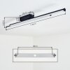 Fenol Plafoniera LED Nero, 1-Luce