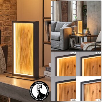 Gerin Lampada da tavolo LED Écru, Nero, 1-Luce