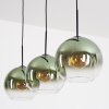Koyoto Lampadario a sospensione, Lampada a sfera, Lampada a sospensione Verde, Chiaro, 3-Luci