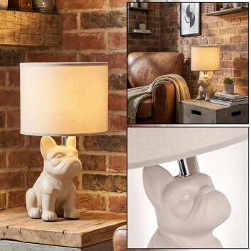 Harol Lampada da tavolo Cromo, Sabbia, 1-Luce