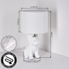 Harol Lampada da tavolo Cromo, Bianco, 1-Luce