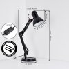 Nurmasuando Lampada da scrivania, Lampada da tavolo LED Nero, 1-Luce