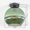 Koyoto Plafoniera, Lampada a sfera 25 cm Verde, 1-Luce