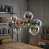 Gastor Lampadario a sospensione, Lampada a sfera, Lampada a sospensione Blu, Cromo, Verde, Chiaro, Ramato, Grigio fumo, 8-Luci