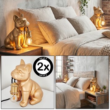 Harol Lampada da tavolo Oro, 1-Luce