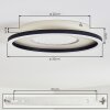 Gorim Plafoniera LED Grigio, Nero, 1-Luce