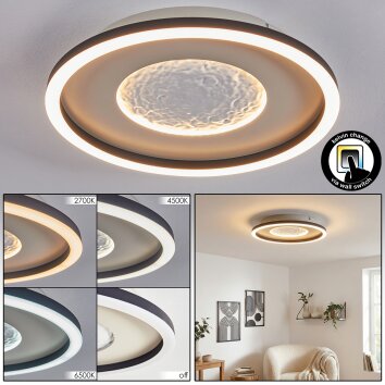 Gorim Plafoniera LED Grigio, Nero, 1-Luce