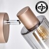 Casterk Applique, Faretto da parete Marrone, Cromo, 1-Luce