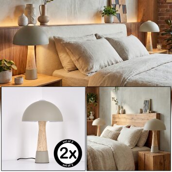 Forgek Lampada da tavolo Grigio, Effetto pietra, 1-Luce