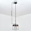Mertola Lampadario a sospensione, Lampada a sospensione Chiaro, Grigio fumo, 1-Luce