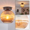 Koyoto Plafoniera, Lampada a sfera 20 cm Ambrato, 1-Luce