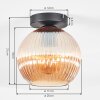 Koyoto Plafoniera, Lampada a sfera 20 cm Ambrato, 1-Luce