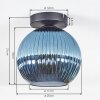 Koyoto Plafoniera, Lampada a sfera 20 cm Blu, 1-Luce