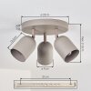 Horen Plafoniera, Faretto da soffitto Sabbia, 3-Luci