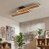 Macos Plafoniera LED Aspetto del legno, Nero, 1-Luce