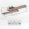Macos Plafoniera LED Aspetto del legno, Nero, 1-Luce