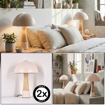 Forgek Lampada da tavolo Champagne, Effetto pietra, 1-Luce