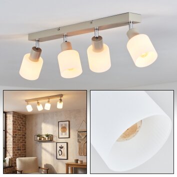 Fonik Plafoniera Cromo, Sabbia, 4-Luci