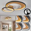 Baiyin Plafoniera LED Oro, Nero, 1-Luce