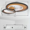 Baiyin Plafoniera LED Oro, Nero, 1-Luce