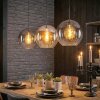 Koyoto Lampadario a sospensione, Lampada a sfera, Lampada a sospensione Ambrato, Chiaro, Grigio fumo, 3-Luci