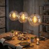 Koyoto Lampadario a sospensione, Lampada a sfera, Lampada a sospensione Ambrato, Chiaro, 3-Luci