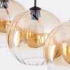 Koyoto Lampadario a sospensione, Lampada a sfera, Lampada a sospensione Ambrato, Chiaro, 3-Luci