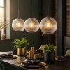 Koyoto Lampadario a sospensione, Lampada a sfera, Lampada a sospensione Chiaro, 3-Luci