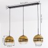Koyoto Lampadario a sospensione, Lampada a sfera, Lampada a sospensione Oro, Chiaro, 3-Luci