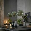 Koyoto Lampadario a sospensione, Lampada a sfera, Lampada a sospensione Verde, 3-Luci