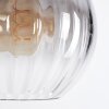 Koyoto Lampadario a sospensione, Lampada a sfera, Lampada a sospensione Chiaro, Grigio fumo, 3-Luci