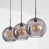 Koyoto Lampadario a sospensione, Lampada a sfera, Lampada a sospensione Grigio fumo, 3-Luci