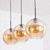 Koyoto Lampadario a sospensione, Lampada a sfera, Lampada a sospensione Ambrato, 3-Luci