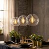 Koyoto Lampadario a sospensione, Lampada a sfera, Lampada a sospensione Chiaro, 3-Luci