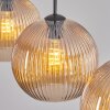 Koyoto Lampadario a sospensione, Lampada a sfera, Lampada a sospensione Ambrato, 3-Luci