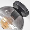 Koyoto Plafoniera, Lampada a sfera 20 cm Chiaro, Grigio fumo, 1-Luce
