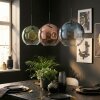 Koyoto Lampadario a sospensione, Lampada a sfera, Lampada a sospensione Blu, Verde, Chiaro, Ramato, 3-Luci