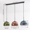 Koyoto Lampadario a sospensione, Lampada a sfera, Lampada a sospensione Blu, Verde, Chiaro, Ramato, 3-Luci