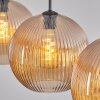 Koyoto Lampadario a sospensione, Lampada a sfera, Lampada a sospensione Ambrato, 3-Luci