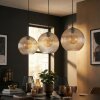 Koyoto Lampadario a sospensione, Lampada a sfera, Lampada a sospensione Ambrato, Chiaro, 3-Luci