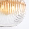 Koyoto Lampadario a sospensione, Lampada a sfera, Lampada a sospensione Ambrato, Chiaro, 3-Luci