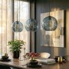 Koyoto Lampadario a sospensione, Lampada a sfera, Lampada a sospensione Blu, 3-Luci