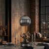 Ripoll Lampadario a sospensione, Lampada a sfera, Lampada a sospensione Cromo, Grigio fumo, 1-Luce
