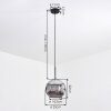 Ripoll Lampadario a sospensione, Lampada a sfera, Lampada a sospensione Cromo, Grigio fumo, 1-Luce