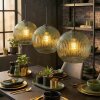 Koyoto Lampadario a sospensione, Lampada a sfera, Lampada a sospensione Verde, 3-Luci