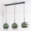 Koyoto Lampadario a sospensione, Lampada a sfera, Lampada a sospensione Verde, 3-Luci